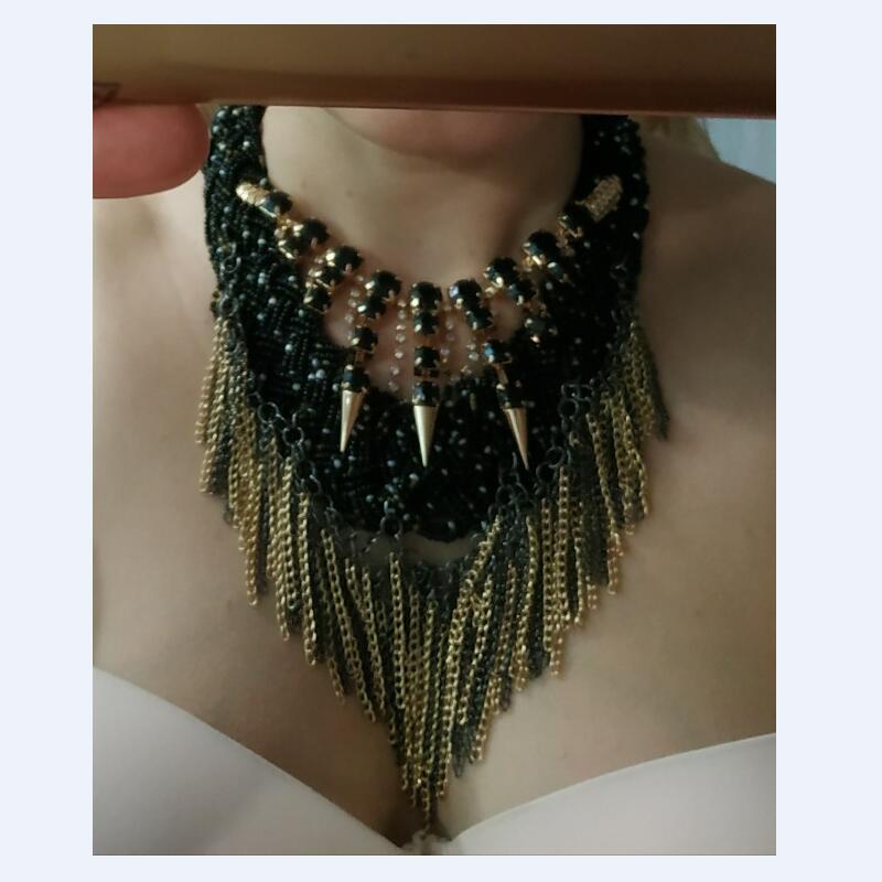 Jewelry Seed Bead Metal Chain Tassel Big Choker Necklace Women Boho Vintage Statement Necklace Large Collar Maxi Chunky
Jewelry Seed Bead Metal Chain Tassel Big Choker Necklace Women Boho Vintage Statement Necklace Large Collar Maxi Chunky