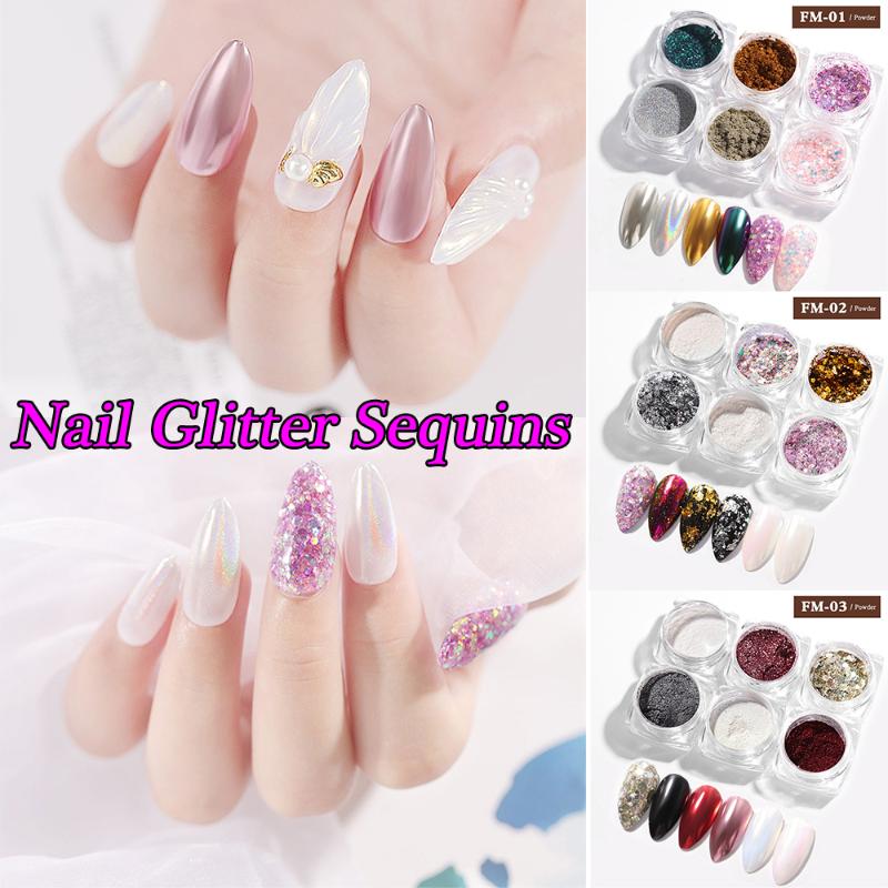 6Pcs/Set Nail Mirror Glitter Sequin Powder Metallic Color Nail Art UV Gel Polishing Chrome Pigment Decoration Manicure Tool
6Pcs/Set Nail Mirror Glitter Sequin Powder Metallic Color Nail Art UV Gel Polishing Chrome Pigment Decoration Manicure Tool