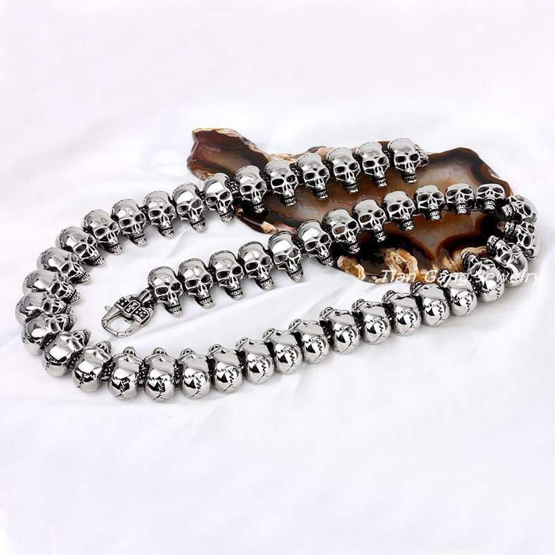 large skull chain necklace mens stainless steel skeleton jewelry chains on the neck Retro necklace Gothic hip hop punk fashion
large skull chain necklace mens stainless steel skeleton jewelry chains on the neck Retro necklace Gothic hip hop punk fashion