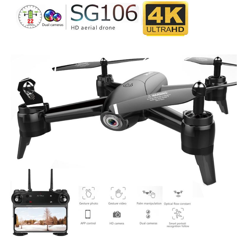 SG106 WiFi FPV RC Drone 4K Camera Optical Flow 1080P HD Dual Camera Aerial Video RC Quadcopter Quadrocopter Drone VS F11 XS816
SG106 WiFi FPV RC Drone 4K Camera Optical Flow 1080P HD Dual Camera Aerial Video RC Quadcopter Quadrocopter Drone VS F11 XS816