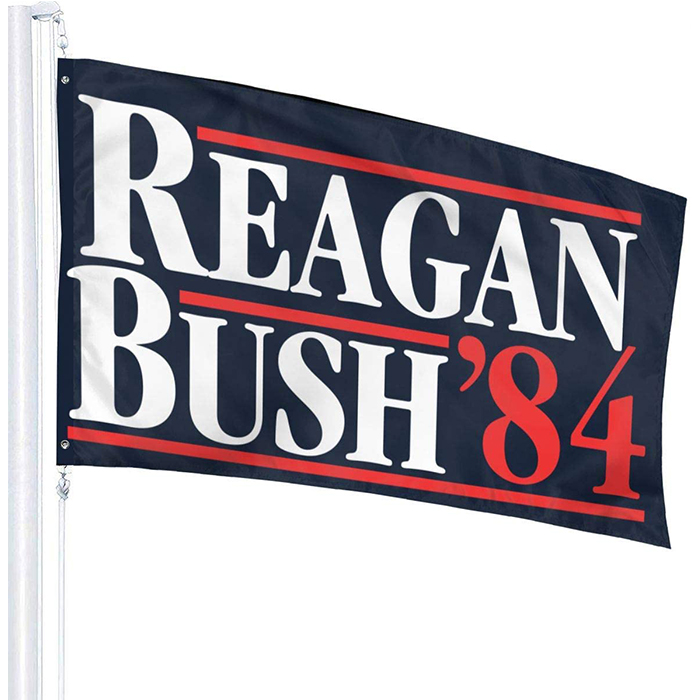 Reagan Bush 84 Flags 3x5 , All Country Digital printing 80% Bleed, 100D polyester with Brass Grommets
Reagan Bush 84 Flags 3x5 , All Country Digital printing 80% Bleed, 100D polyester with Brass Grommets