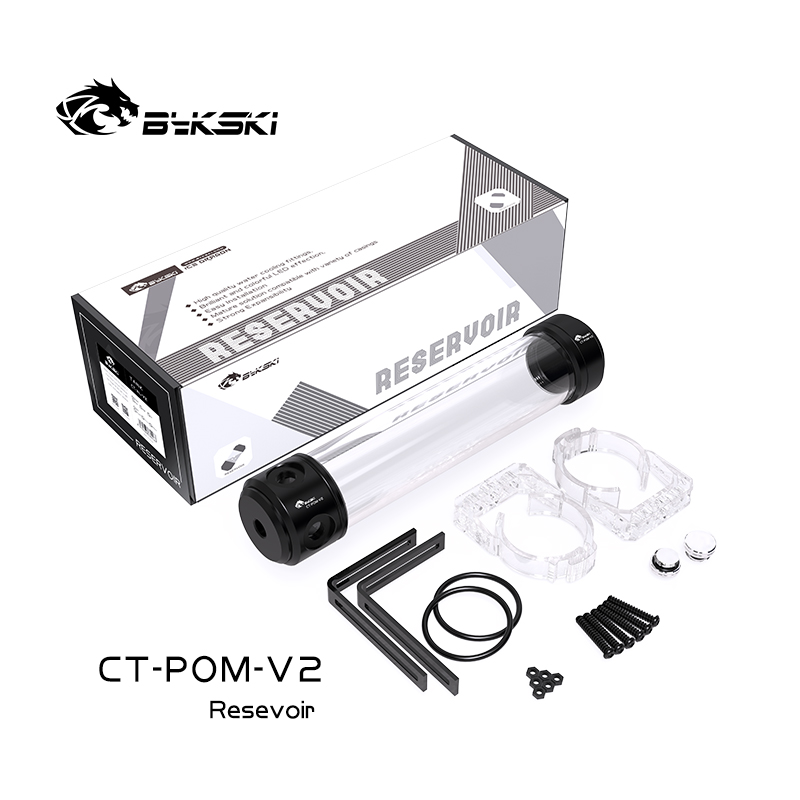BYKSKI Black POM Length 260mm X 50mm Diameter Cylindrical Water-Cooled Tank G1/4 Acrylic Water Coolant Cooling Reservoir
BYKSKI Black POM Length 260mm X 50mm Diameter Cylindrical Water-Cooled Tank G1/4 Acrylic Water Coolant Cooling Reservoir