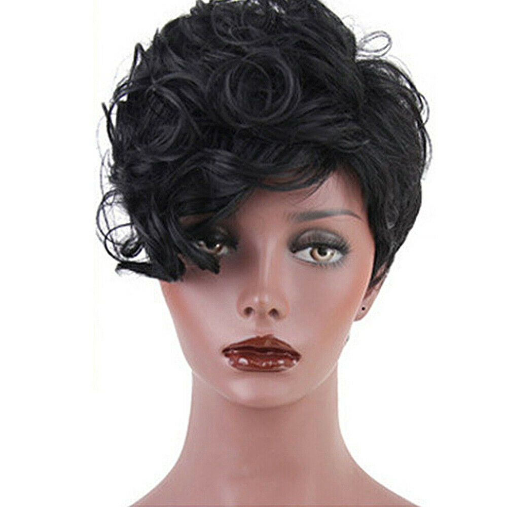Women Fashion Short Curly Full Wig Natural Synthetic Hair Punks Cosplay Party US