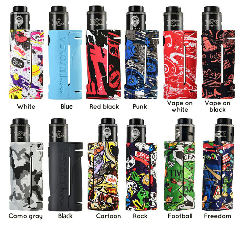 100% Original Vapor Storm ECO RDA Starter Kits 90W Single 18650 Battery Graffiti Box Mod Lion RDA Vape vaporizer tank kit
100% Original Vapor Storm ECO RDA Starter Kits 90W Single 18650 Battery Graffiti Box Mod Lion RDA Vape vaporizer tank kit