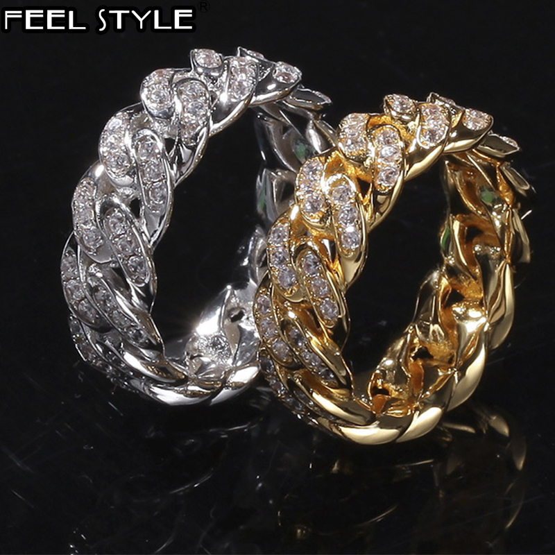 Popular Bling Iced Out Cuban Chain Copper Zircon Ring For Men Women Hip Hop Jewelry Gold Gold
Popular Bling Iced Out Cuban Chain Copper Zircon Ring For Men Women Hip Hop Jewelry Gold Gold