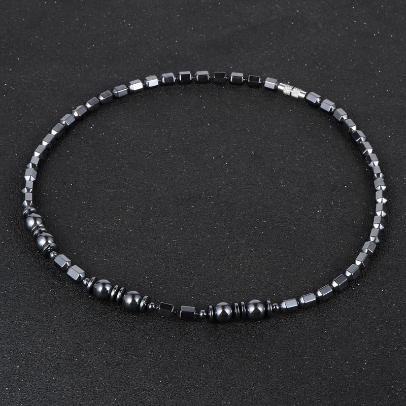 Punk Rock Black Hematite Necklace For Men 5A Natural Stone Beaded 18"22" Stand Necklace 2020 Fashion Male Jewelry
Punk Rock Black Hematite Necklace For Men 5A Natural Stone Beaded 18"22" Stand Necklace 2020 Fashion Male Jewelry