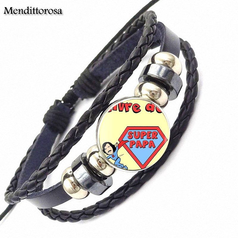 EJ Glaze For Women Wedding Gift JE T'AIME PAPA High Quality Glass Black Leather Bracelet Bangles
EJ Glaze For Women Wedding Gift JE T'AIME PAPA High Quality Glass Black Leather Bracelet Bangles
