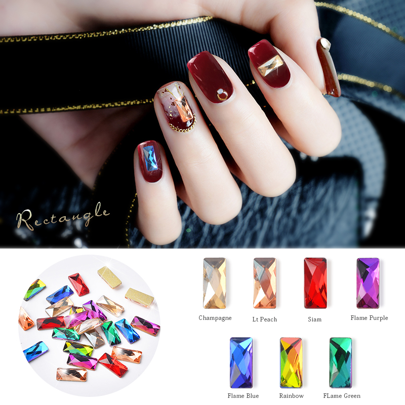 10pcs Flat back Crystal AB Rectangle Nail Glitter Rhinestones Colorful Charm Glass Strass Diamond Stone 3D Nails Jewelry 3X7mm
10pcs Flat back Crystal AB Rectangle Nail Glitter Rhinestones Colorful Charm Glass Strass Diamond Stone 3D Nails Jewelry 3X7mm