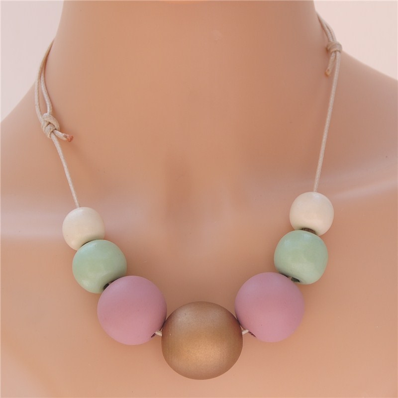 1pc Colorful Wooden Necklace Nature Wood Ball Wrap Rope Chain Bohemian Style Choker Statement Jewellry
1pc Colorful Wooden Necklace Nature Wood Ball Wrap Rope Chain Bohemian Style Choker Statement Jewellry