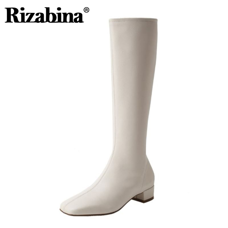 Rizabina 2021 New Fashion Knee High Boots Square Toe Low Heel Zipper Shoes Party Solid Color Simple Ladies Footwear Size 34-39, Black
Rizabina 2021 New Fashion Knee High Boots Square Toe Low Heel Zipper Shoes Party Solid Color Simple Ladies Footwear Size 34-39, Black