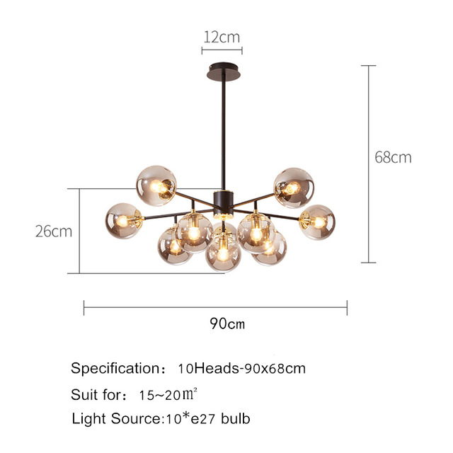 Nordic Chandelier lamp For Living Room Bedroom dining kitchen Modern LED Ceiling Loft hall Home Gold Light Fixture