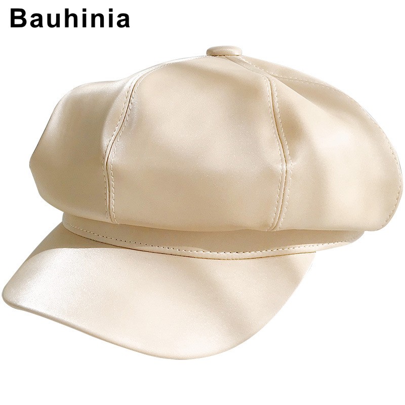 Berets Bauhinia Brand Autumn And Winter Pearl Pu Leather British Trendy Fashion Casual Wild Cap Duck Beret, White
Berets Bauhinia Brand Autumn And Winter Pearl Pu Leather British Trendy Fashion Casual Wild Cap Duck Beret, White