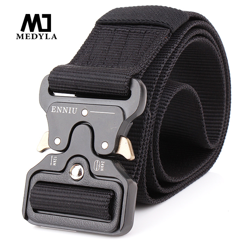 MEDYLA Men Army Tactical Nylon Belts Special Forces SWAT Equipment Army Belt US Soldier Combat Strap Waistband, Black
MEDYLA Men Army Tactical Nylon Belts Special Forces SWAT Equipment Army Belt US Soldier Combat Strap Waistband, Black