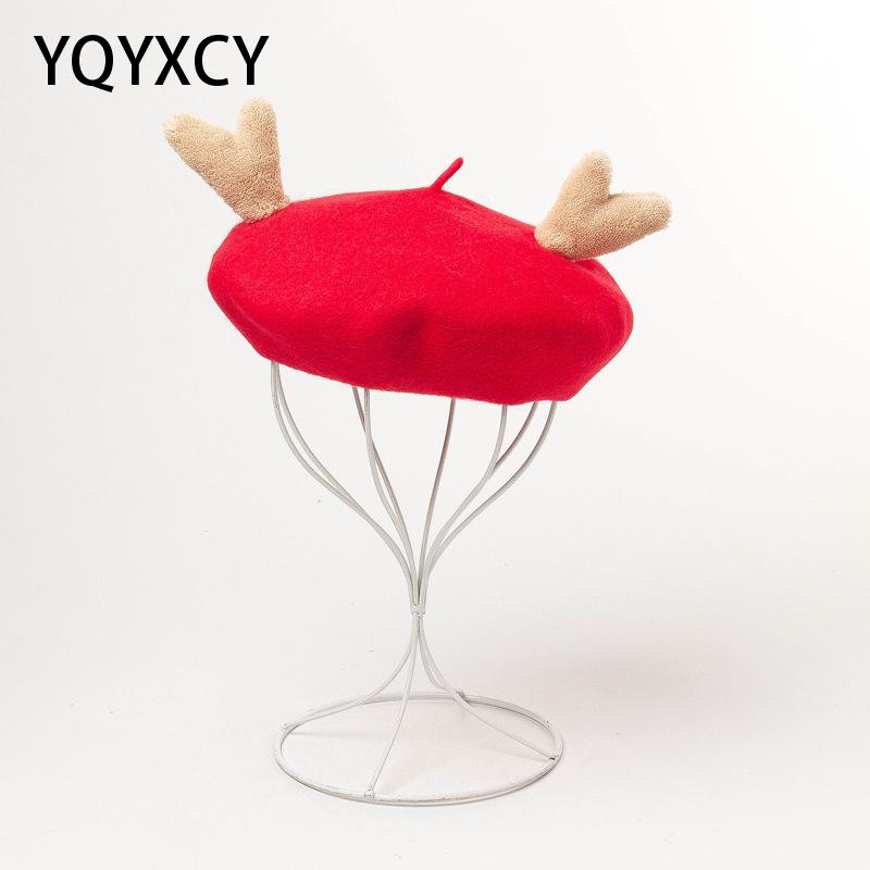 Berets YQYXCY Wool Beret Hats For Children Autumn Winter Girls Boys Cute Ears Hip Hop Casual Christmas Gift Kids, Red
Berets YQYXCY Wool Beret Hats For Children Autumn Winter Girls Boys Cute Ears Hip Hop Casual Christmas Gift Kids, Red