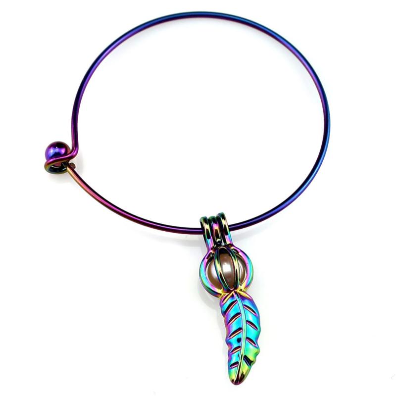 B-C542 Rainbow Plant Leaf Beads Cage Locket Wrist Girl Women Expandable Wire Steel Bracelet Bangle
B-C542 Rainbow Plant Leaf Beads Cage Locket Wrist Girl Women Expandable Wire Steel Bracelet Bangle