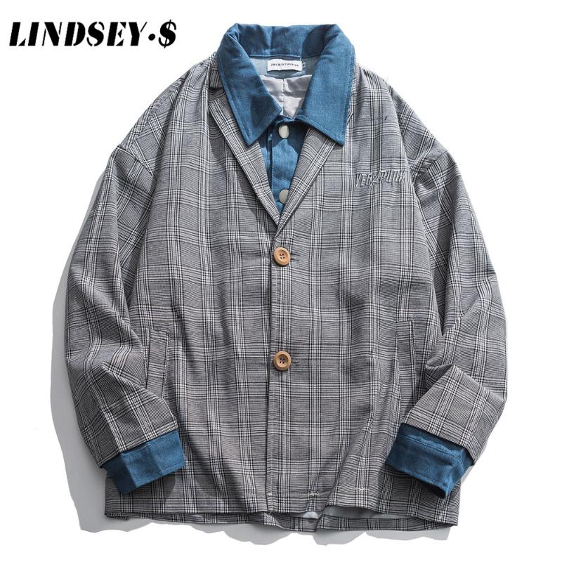 LINDSEY SEADER 2020 Autumn Korean Style Unique Double Plaid Grey Men Casual Fashion Loose Houndstooth Plaid Blazers for Men
LINDSEY SEADER 2020 Autumn Korean Style Unique Double Plaid Grey Men Casual Fashion Loose Houndstooth Plaid Blazers for Men