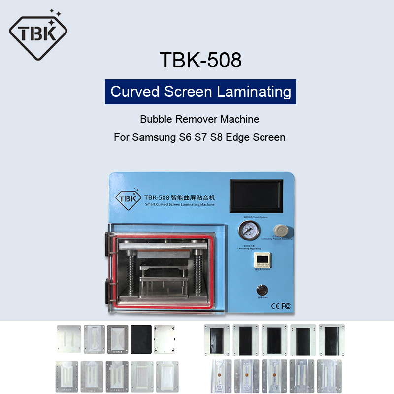 TBK-508 Curved Screen Laminating Machines Bubble Remover Machine For Samsung S6 S7 S8 Edge LCD Screen Renovation With Molds
TBK-508 Curved Screen Laminating Machines Bubble Remover Machine For Samsung S6 S7 S8 Edge LCD Screen Renovation With Molds