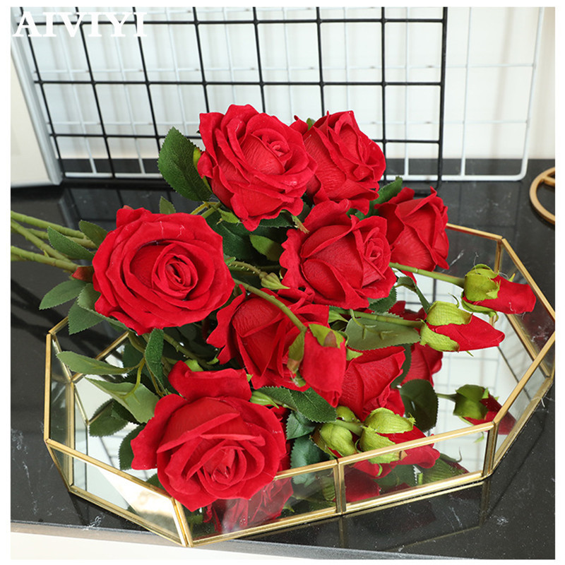 Velvet Three-headed Pearl Rose Home Garden Decoration Wedding Holding Flowers Plant Wall Fake Flowers Rose Eternelle Galaxy, Blue
Velvet Three-headed Pearl Rose Home Garden Decoration Wedding Holding Flowers Plant Wall Fake Flowers Rose Eternelle Galaxy, Blue