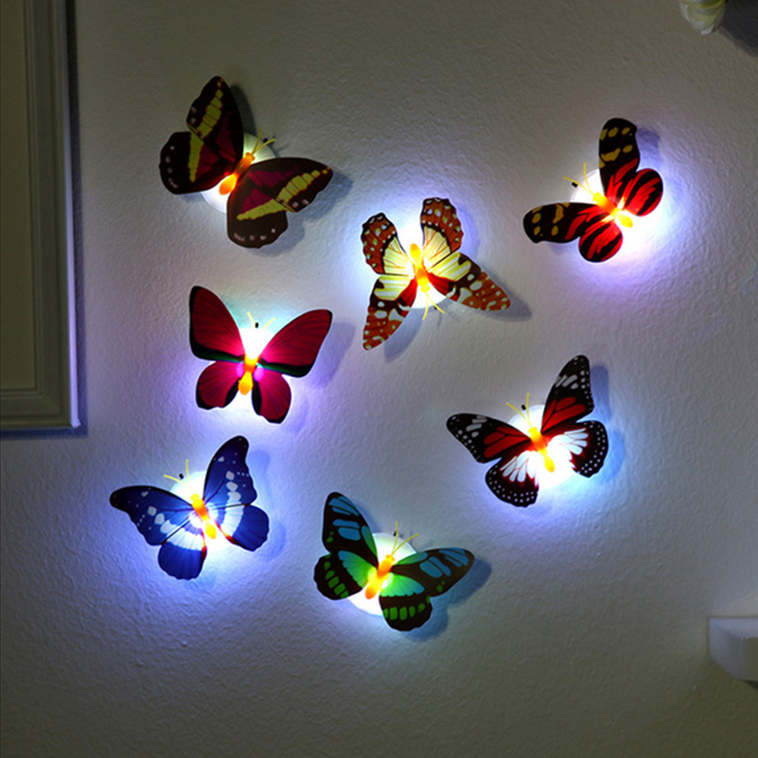 LED Light Night Atmosphere Lamp with Colorful Changing Butterfly Indoor Light with Suction Pad Home Party Desk Wall Decor
LED Light Night Atmosphere Lamp with Colorful Changing Butterfly Indoor Light with Suction Pad Home Party Desk Wall Decor