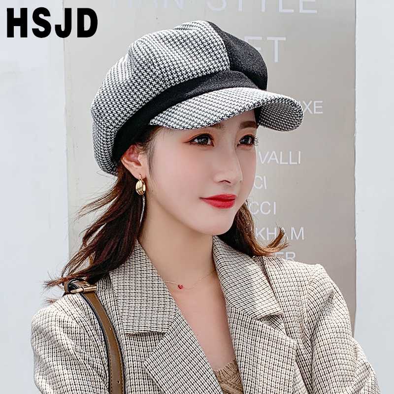 Autumn Winter Hats for Women Korean Style Plaid Octagonal Newsboy Cap Ladies Fashion Wool Hat Winter Beret Female Painter Cap, Beige
Autumn Winter Hats for Women Korean Style Plaid Octagonal Newsboy Cap Ladies Fashion Wool Hat Winter Beret Female Painter Cap, Beige