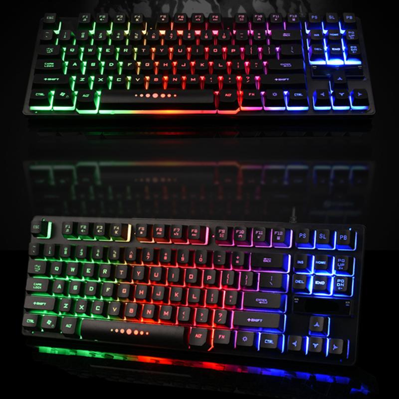 USB Mechanical Game Ergonomic Clear Wired Home Keyboard Desktop Easy Operate Backlight Anti Fade Accessories 87 Keys
USB Mechanical Game Ergonomic Clear Wired Home Keyboard Desktop Easy Operate Backlight Anti Fade Accessories 87 Keys