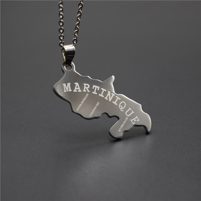 New Martinique Map Necklace Stainless Steel French Martinique Map Pendant Necklace Guadeloupe Jewellery
New Martinique Map Necklace Stainless Steel French Martinique Map Pendant Necklace Guadeloupe Jewellery