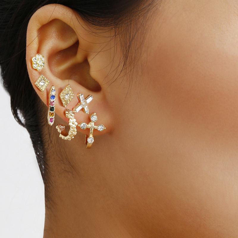 3/8/12Pcs Luxury Rhinestone Stud Earrings Crystal Clip Earring Set Bling Rainbow Crystal Cuff Earrings for Women Jewelry Gift
3/8/12Pcs Luxury Rhinestone Stud Earrings Crystal Clip Earring Set Bling Rainbow Crystal Cuff Earrings for Women Jewelry Gift