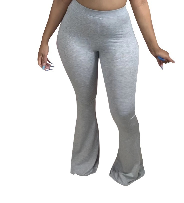 Women dresses Flare Pants Wide Leg Casual Plus Size Elastic Leggings High Waist Trousers Bell Bottom Draped Jogger Sweatpants
