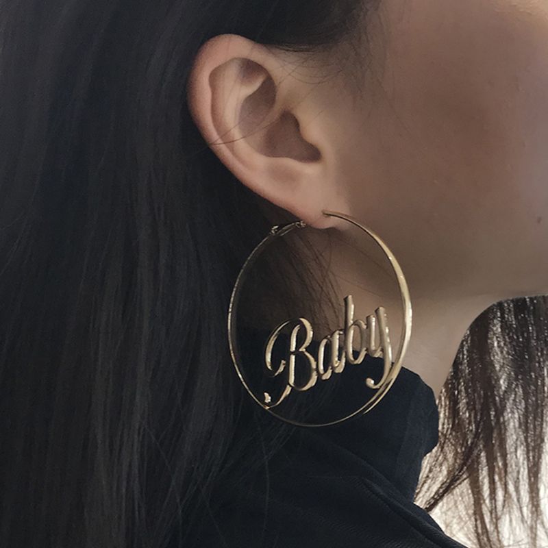 Hoop & Huggie 1 Pair Fashion Women Large Circle Round Earrings Baby Chicana Chica Femme Punk Dangle Hip-hop Jewelry
Hoop & Huggie 1 Pair Fashion Women Large Circle Round Earrings Baby Chicana Chica Femme Punk Dangle Hip-hop Jewelry