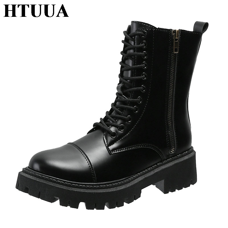 HTUUA 2020 Autumn Motorcycle Boots Women Warm Plush Winter Boots Casual Lace-Up Ankle Platform Ladies Shoes SX4282, Spring autumn style
HTUUA 2020 Autumn Motorcycle Boots Women Warm Plush Winter Boots Casual Lace-Up Ankle Platform Ladies Shoes SX4282, Spring autumn style