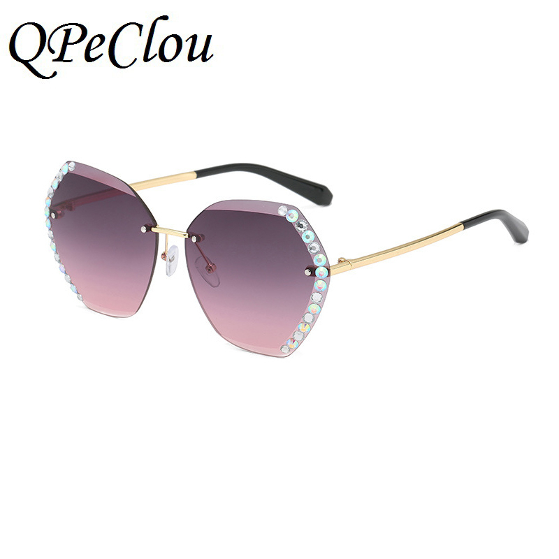 Sunglasses QPeClou 2021 Rimless Diamond Women Fashion Luxury Shining Sun Glasses Female Unique Frameless Show Shades Oculos
Sunglasses QPeClou 2021 Rimless Diamond Women Fashion Luxury Shining Sun Glasses Female Unique Frameless Show Shades Oculos