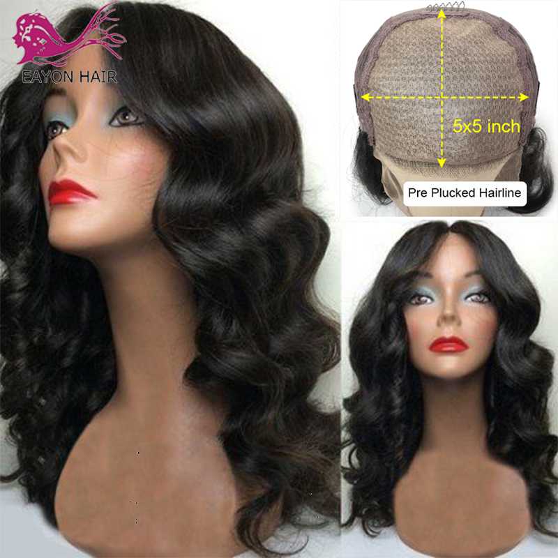 EAYON 5x5 Silk Base Wigs Remy Brazilian Lace Closure Human Hair Wigs Wavy With Baby Hair Glueless 180% Density For Black Women, Natural color
EAYON 5x5 Silk Base Wigs Remy Brazilian Lace Closure Human Hair Wigs Wavy With Baby Hair Glueless 180% Density For Black Women, Natural color