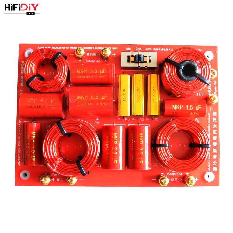 

HIFIDIY LIVE US-685C 2.5/3 Way 3 speaker Unit (Tweeter +mid-bass +bass)HiFi Speakers audio Frequency Divider Crossover Filters