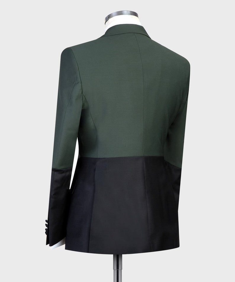 Designer Mens Suits Solid Wedding Groom Tuxedos Custom Made Contrast High Quality Formal Mens Suit Wedding Mens Suits