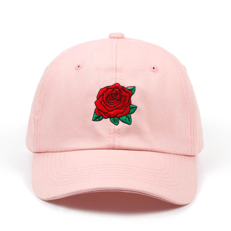 Ball Caps 2021 Red Rose Flower Baseball Cap Women Snapback With Dad Hat Female Hip Hop Sun Summer Brand Hats Wholesale