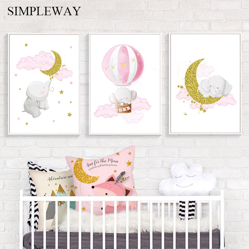 Elephant Moon Balloon Poster Baby Nursery Wall Art Print Cartoon Canvas Painting Nordic Kids Decoration Picture Child Room Decor
Elephant Moon Balloon Poster Baby Nursery Wall Art Print Cartoon Canvas Painting Nordic Kids Decoration Picture Child Room Decor