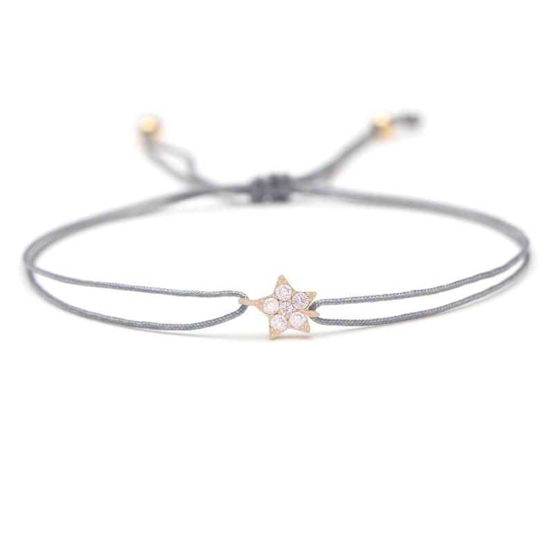 Mini Copper Five-pointed Star Zircon Crystal Black Cord Braided Bracelet Women Men Red Grey String White CZ Pretty Cute Jewelry
Mini Copper Five-pointed Star Zircon Crystal Black Cord Braided Bracelet Women Men Red Grey String White CZ Pretty Cute Jewelry