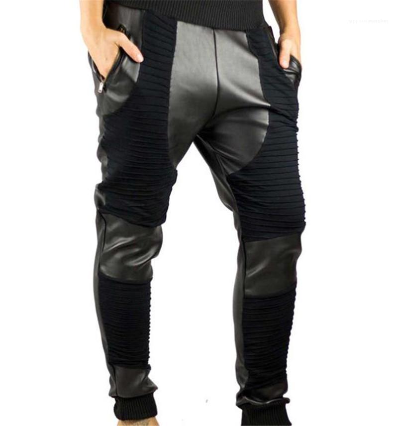 Clothes New Arrival Mens Pants Fashion Leather Patchwork Trousers Casual Natural Color Pencil Pants Men Designer, Black
Clothes New Arrival Mens Pants Fashion Leather Patchwork Trousers Casual Natural Color Pencil Pants Men Designer, Black