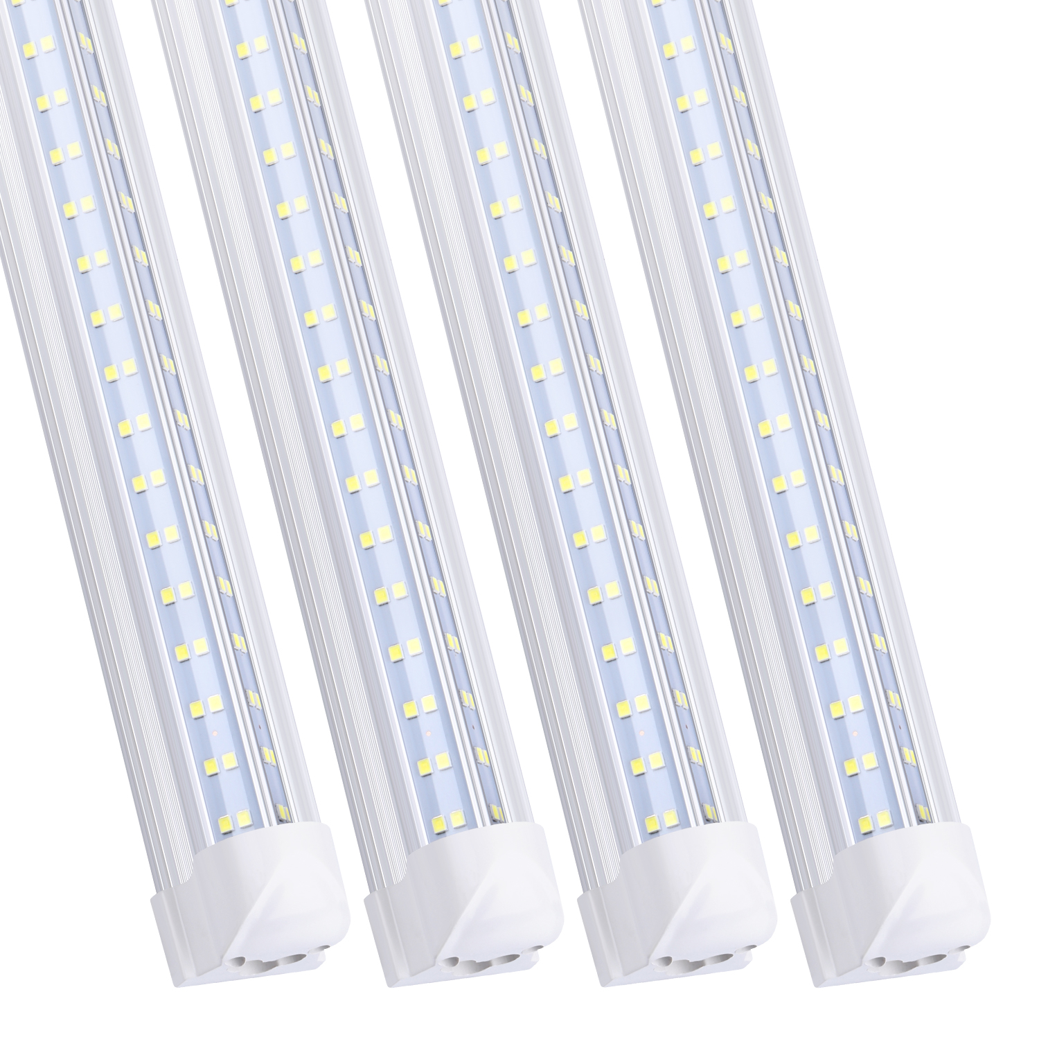 8FT Linkable Shop Lights,120W 14400LM V-Shape T8 LED Tube Fixture,Double Side 4 rows,Clear Lens 6000K Fluorescent Lamp Replacement
8FT Linkable Shop Lights,120W 14400LM V-Shape T8 LED Tube Fixture,Double Side 4 rows,Clear Lens 6000K Fluorescent Lamp Replacement