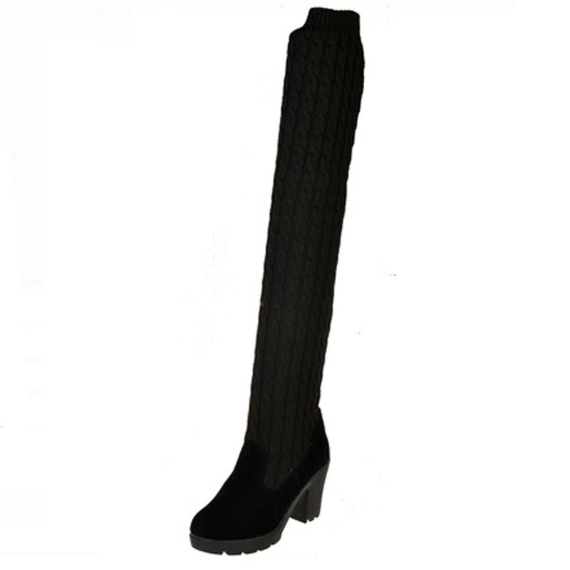 Slim Thigh High Boots Women Winter Shoes Knitting Wool Over the Knee Boots Sexy Ladies Shoes High Heels Women XKD2114, Brown
Slim Thigh High Boots Women Winter Shoes Knitting Wool Over the Knee Boots Sexy Ladies Shoes High Heels Women XKD2114, Brown