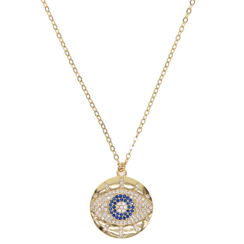 2020 turkish Evil Eye Necklace For Women Luxury clear blue CZ Pave Setting Jewelry Trendy Gold color Link Chain Pendant Necklace
2020 turkish Evil Eye Necklace For Women Luxury clear blue CZ Pave Setting Jewelry Trendy Gold color Link Chain Pendant Necklace