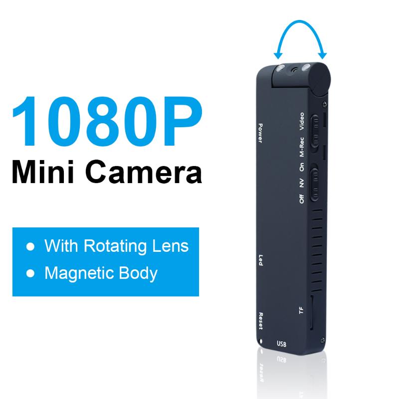 

JOZUZE Mini Digital Camera HD Micro Cam Magnetic Body Camera Motion Detection Snapshot Loop Recording Camcorder