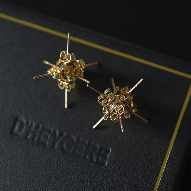 DHEYGERE satellite earrings niche design sense 2020 new exquisite cool stereo earrings men and women ins tide Party Wedding Gifts