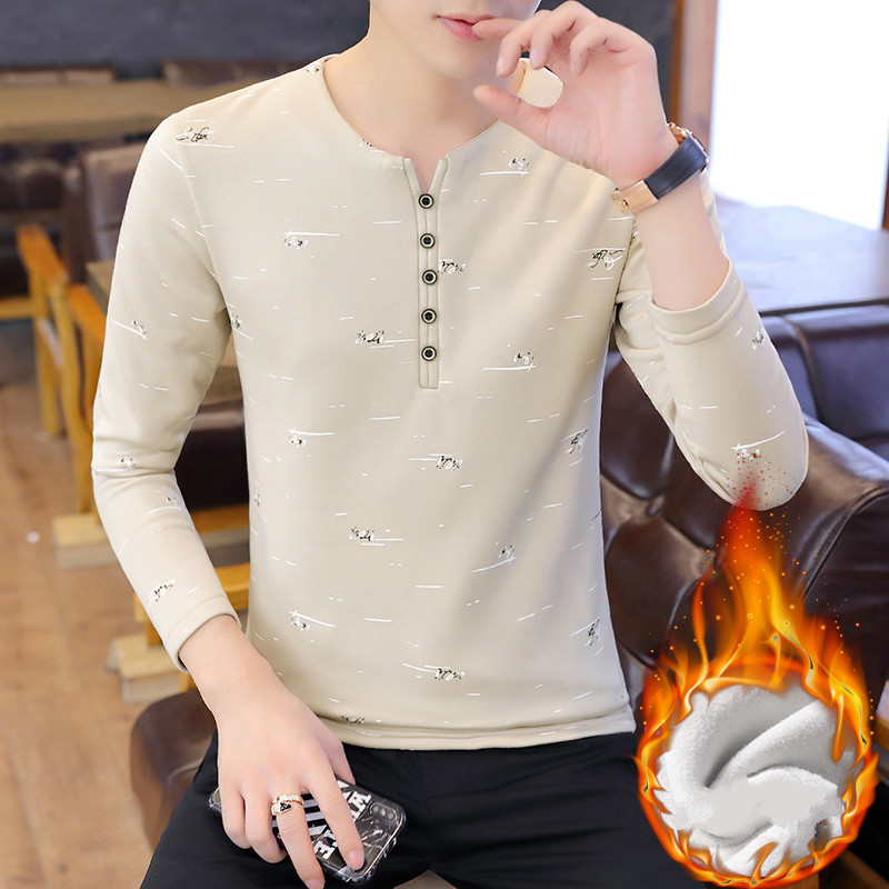 2019 Men's blouse thickened in autumn and winter long sleeves keep warm T-shirt men t shirt, Black
2019 Men's blouse thickened in autumn and winter long sleeves keep warm T-shirt men t shirt, Black