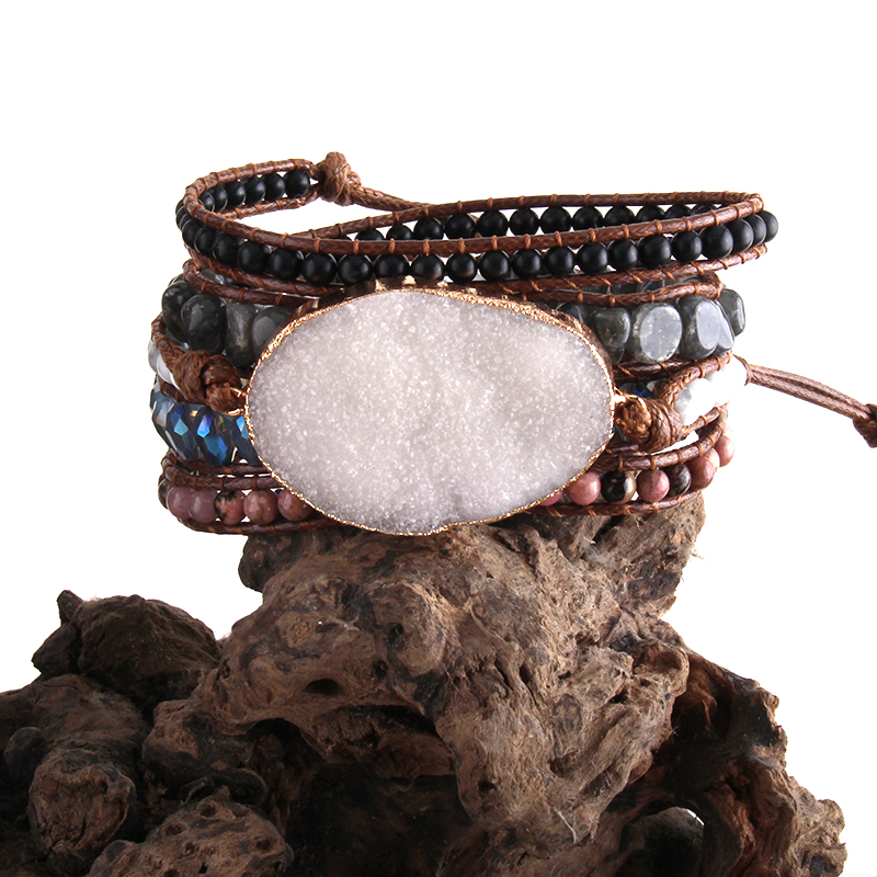 MD Fashion Bohemia Jewelry Beaded Armbander Big White Druzy Natural Charm 5 Strands Wrap Bracelets Dropship
MD Fashion Bohemia Jewelry Beaded Armbander Big White Druzy Natural Charm 5 Strands Wrap Bracelets Dropship