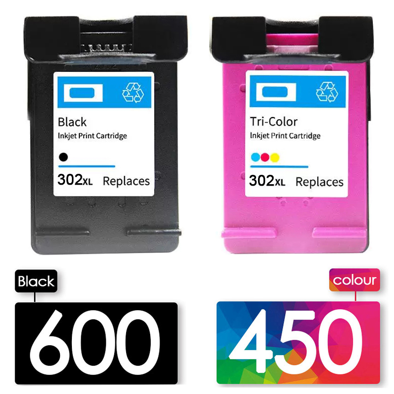 302XL CMYK Ink Cartridge for 302 XL for 302 Deskjet 2130 1110 2138 3630 3632 Officejet 3830 3834 4650
302XL CMYK Ink Cartridge for 302 XL for 302 Deskjet 2130 1110 2138 3630 3632 Officejet 3830 3834 4650