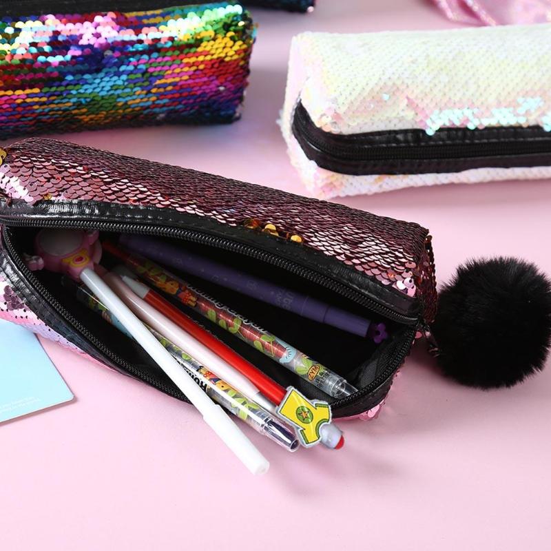 Reversible Sequins Hairball Pencil Case School Supplies Stationery Gift Zipper Pencil Bag
Reversible Sequins Hairball Pencil Case School Supplies Stationery Gift Zipper Pencil Bag