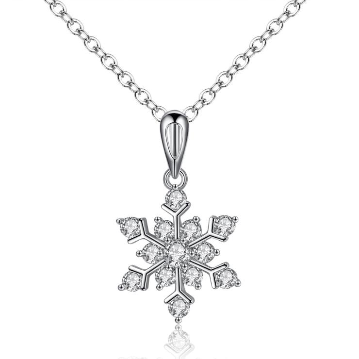 Wholesale 100pcs Sweet Snowflake Pendant Necklace for Women Zircon Clavicle Chain Necklace Engagement Jewelry Gift Collar Mujer
Wholesale 100pcs Sweet Snowflake Pendant Necklace for Women Zircon Clavicle Chain Necklace Engagement Jewelry Gift Collar Mujer