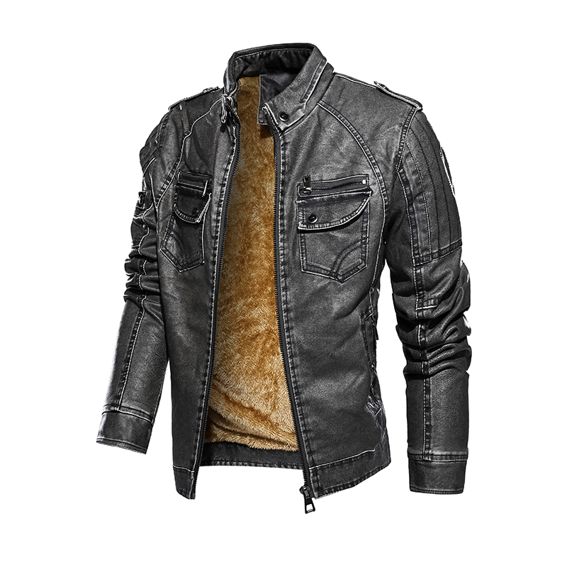 Winter Mens Leather Jackets Motorcycle Stand Collar Zipper Pockets Male Plus Size PU Coats Biker Faux Leather Fashion Outerwear, Black
Winter Mens Leather Jackets Motorcycle Stand Collar Zipper Pockets Male Plus Size PU Coats Biker Faux Leather Fashion Outerwear, Black