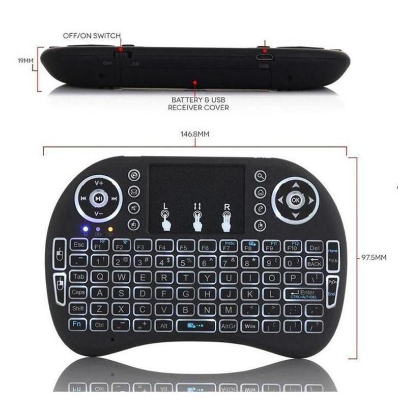 Mini Rii Wireless Keyboard i8 24G English Air Mouse Keyboard Remote Control Touchpad for Smart Android TV Box Notebook Tablet Pc - view 3